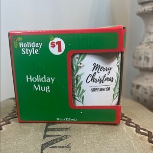 Merry Christmas Mug - Green and White